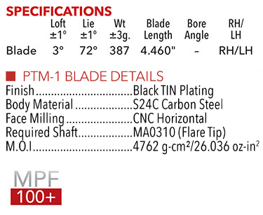 Pure-Track Tour Milled Specifications