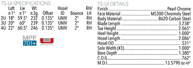 Maltby TS-UI Clubhead Specifications