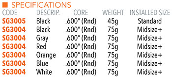 SwitchGrips Golf Grip Specifications