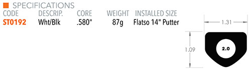 Super Stroke Zenergy XL Plus Flatso Grip Specifications